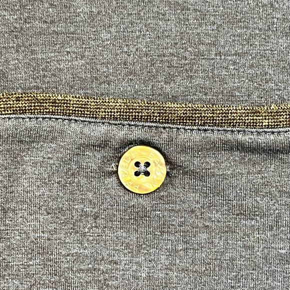 Pebble Beach Performance Golf 1/4 Zip Pullover L Dark Blue w/ Grey Contrast Trim - Picture 5 of 8